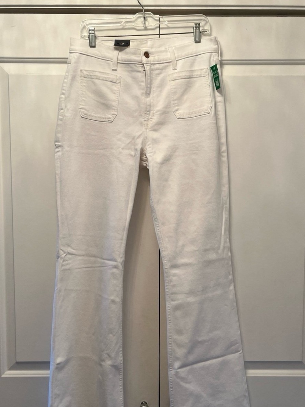 NWT Gap 70s Flare High Rise Jeans White Size 10 or Size 30 PETITE